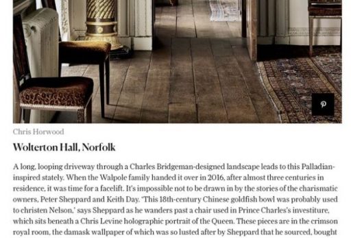 Wolterton Park included in Conde Nast Traveller’s UK Best Holiday Homes